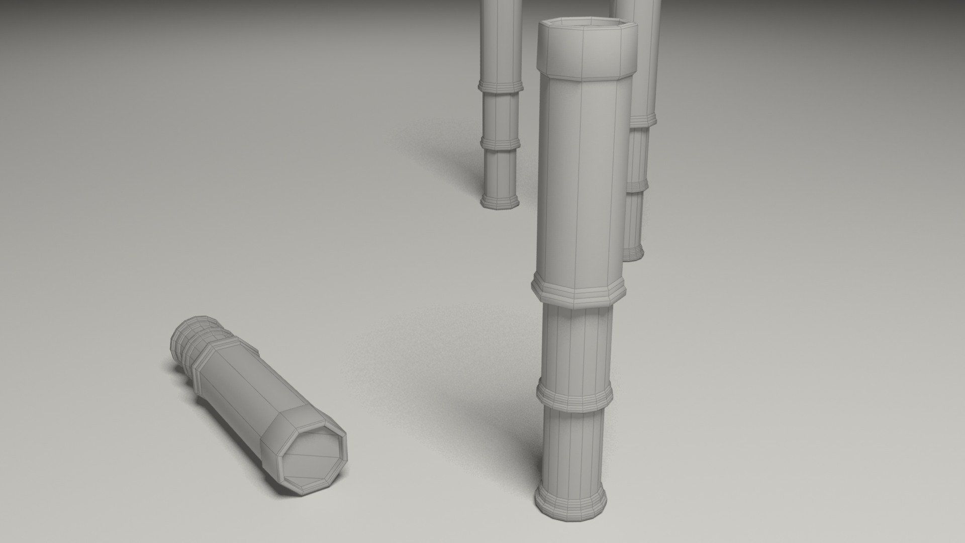 Pirate navigation telescope Low-poly 3D model_10