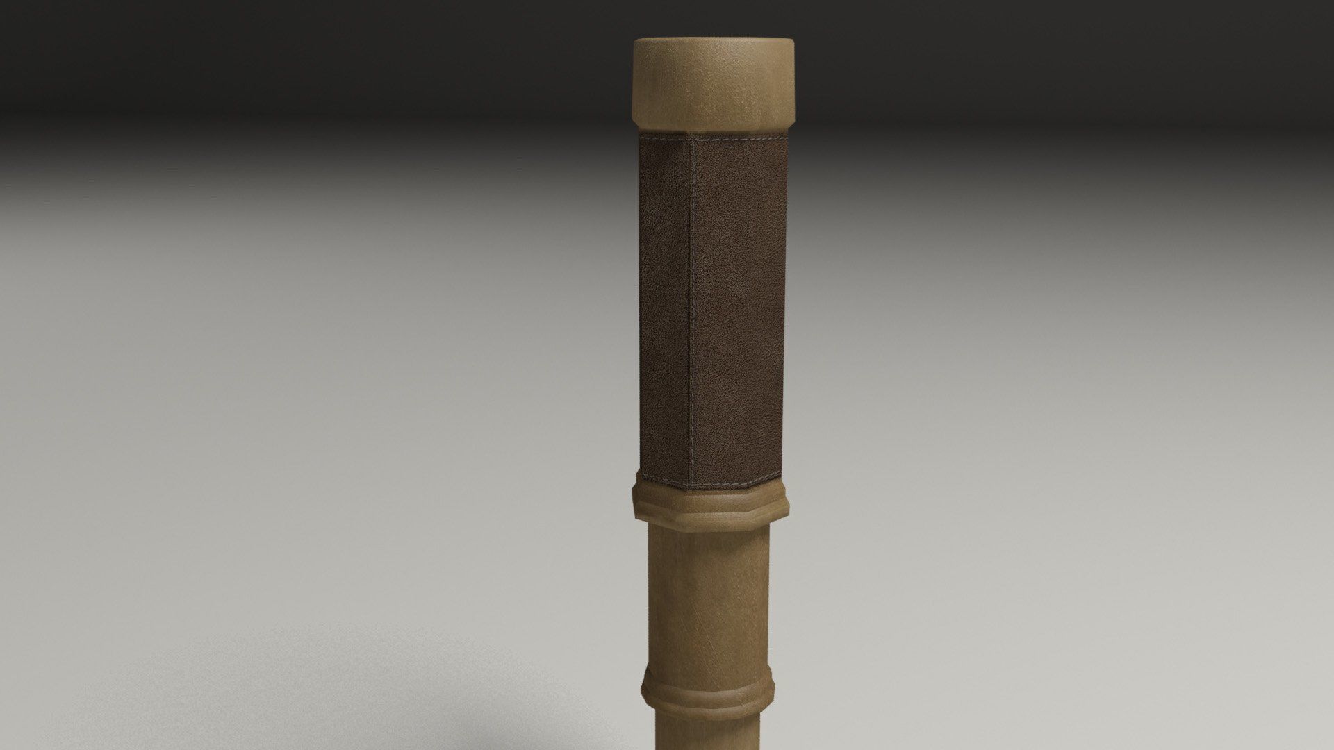 Pirate navigation telescope Low-poly 3D model_3