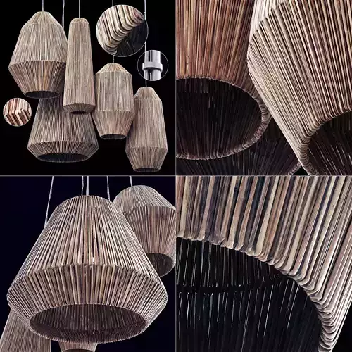 Lamp barrel big rattan n6