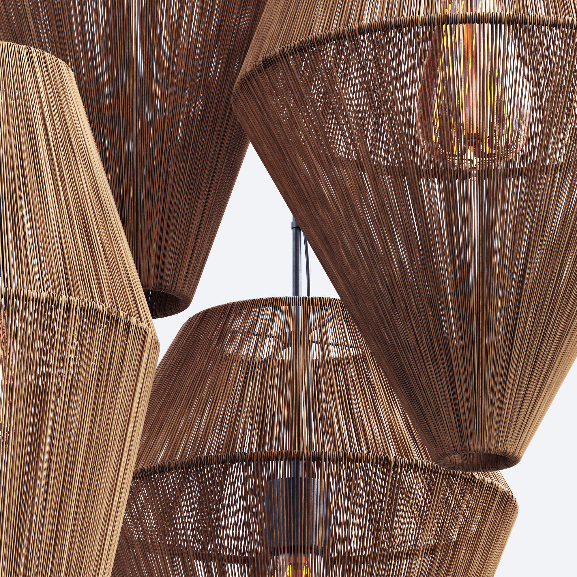 Lamp barrel big rattan n8 3D model_5