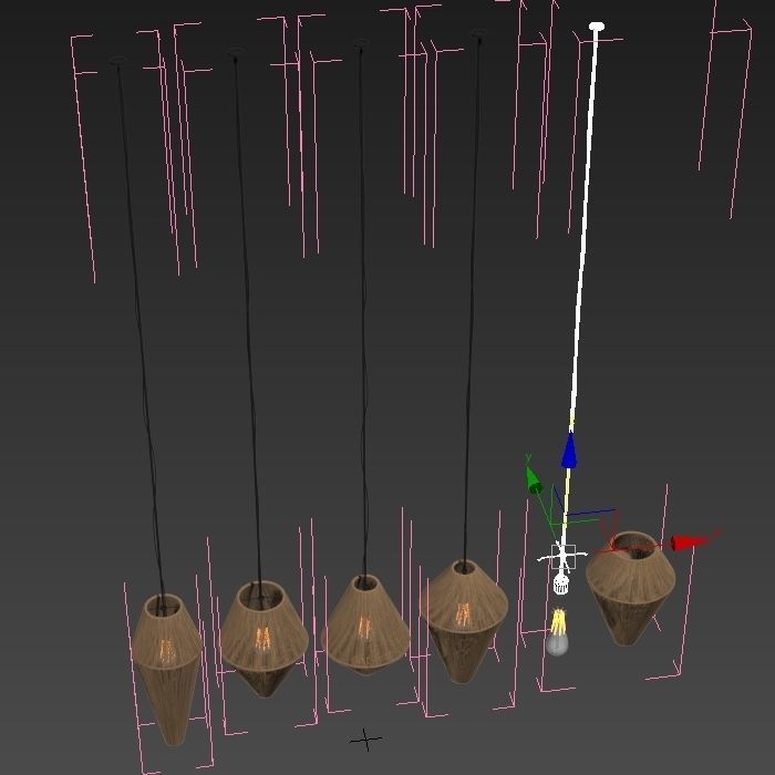 Lamp barrel big rattan n8 3D model_9