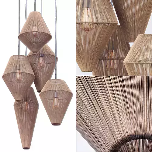 Lamp barrel big rattan n8