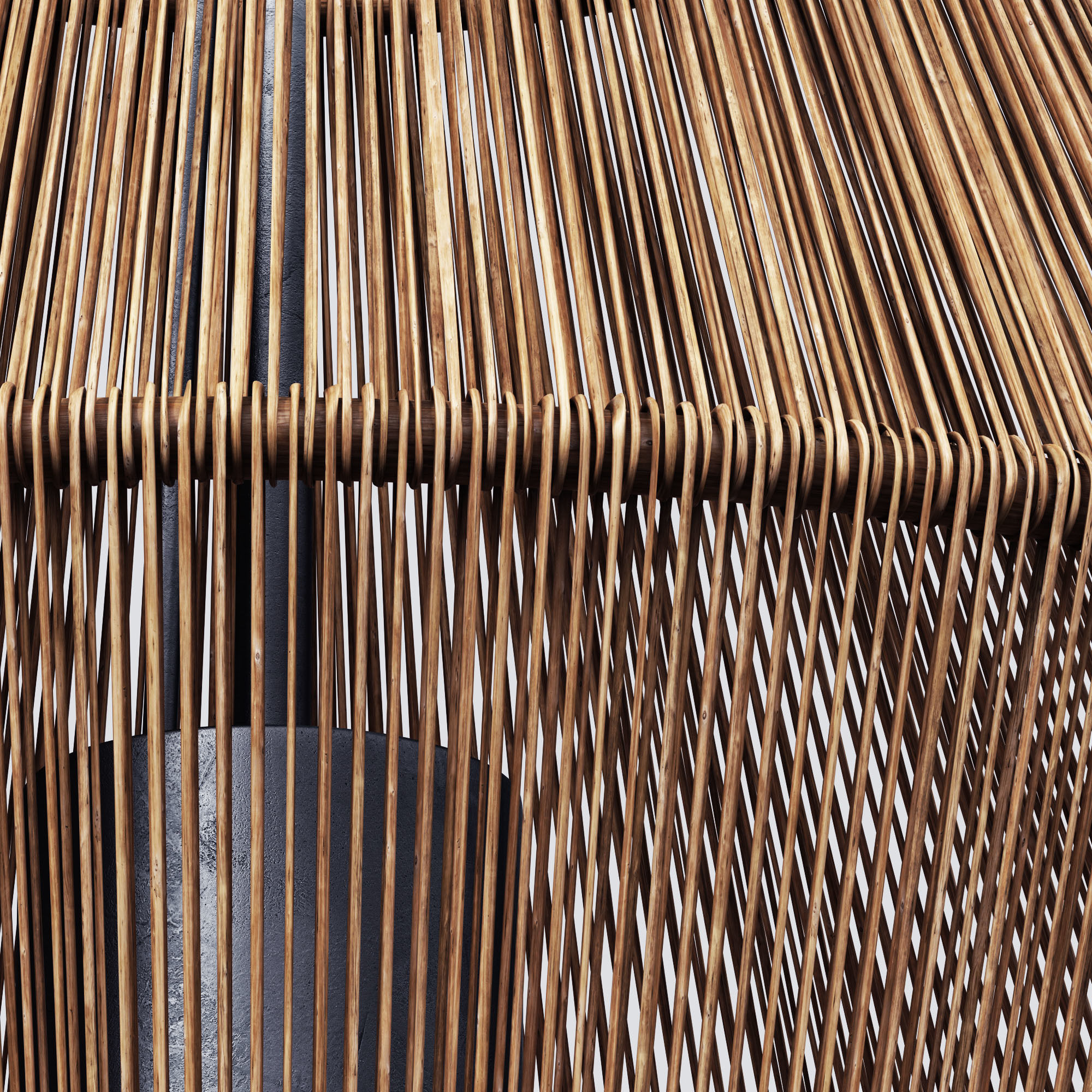 Lamp barrel big rattan n8 3D model_2