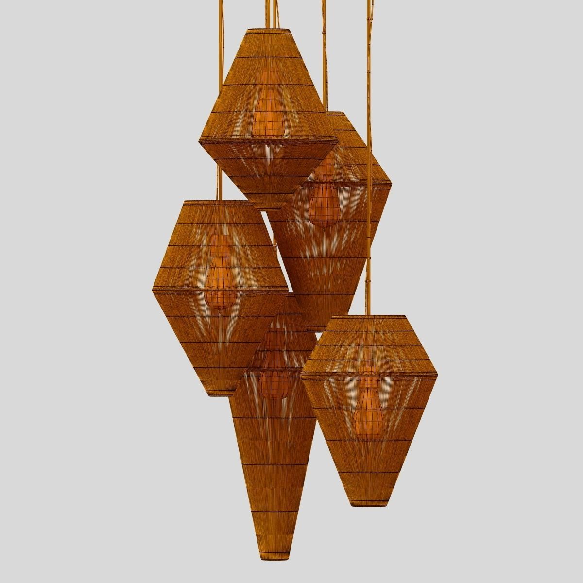 Lamp barrel big rattan n8 3D model_16