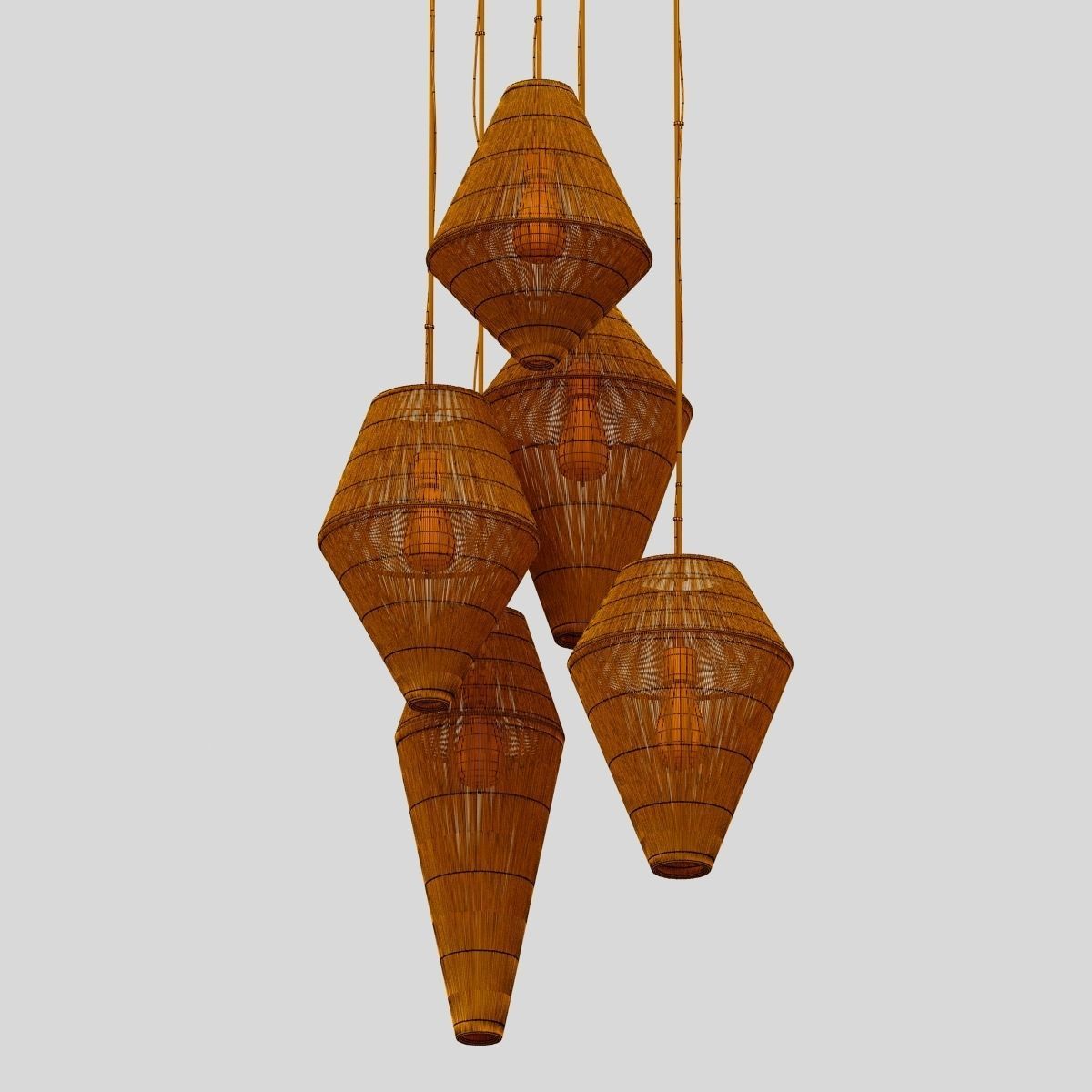 Lamp barrel big rattan n8 3D model_17