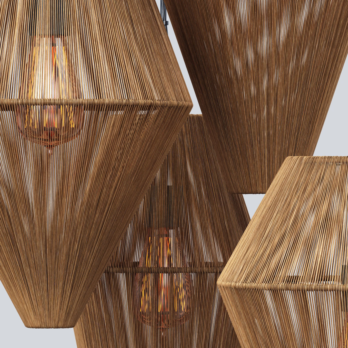 Lamp barrel big rattan n8 3D model_8