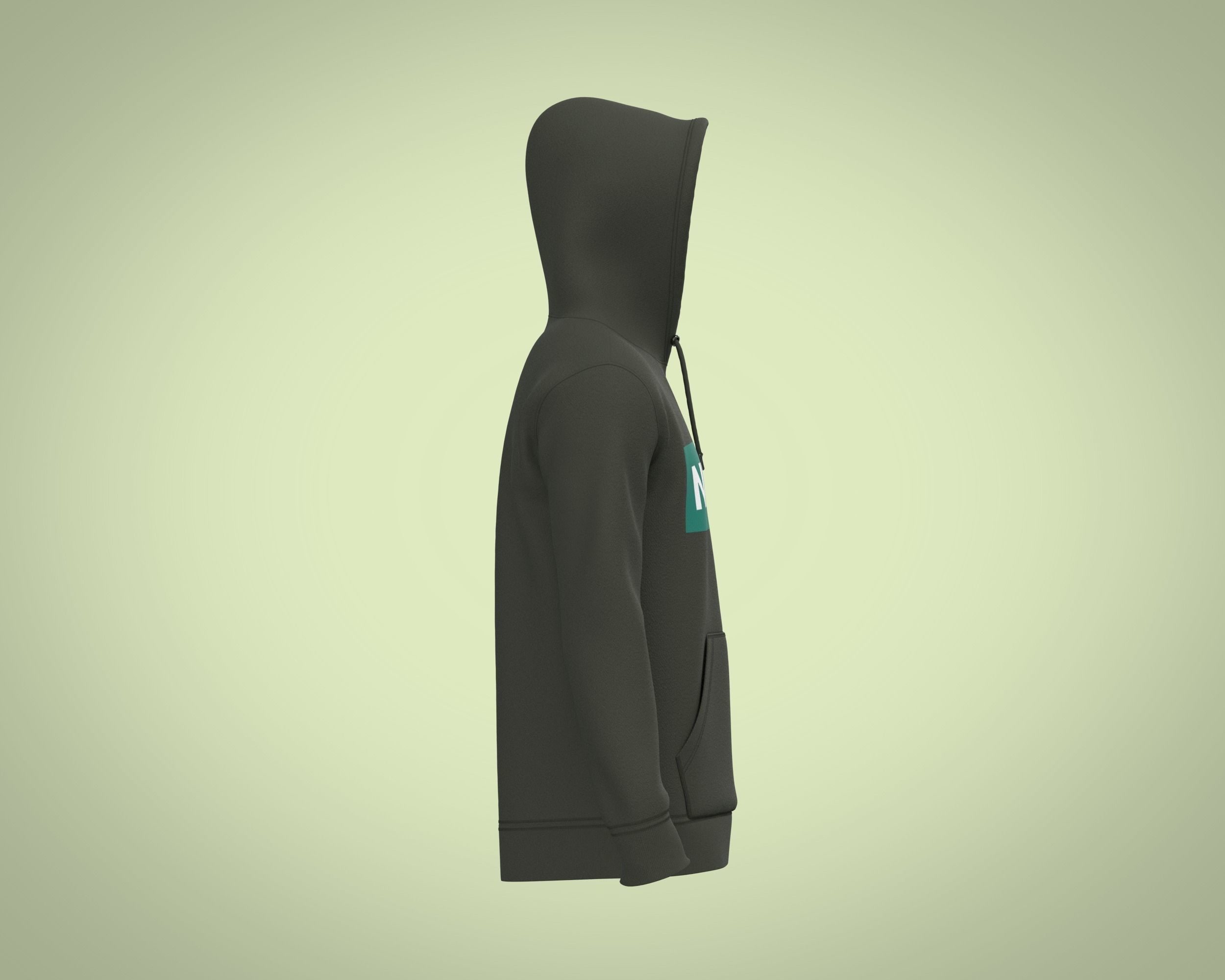 Nike Mens Pullover Fleece Soccer Hoodie 3D model_2