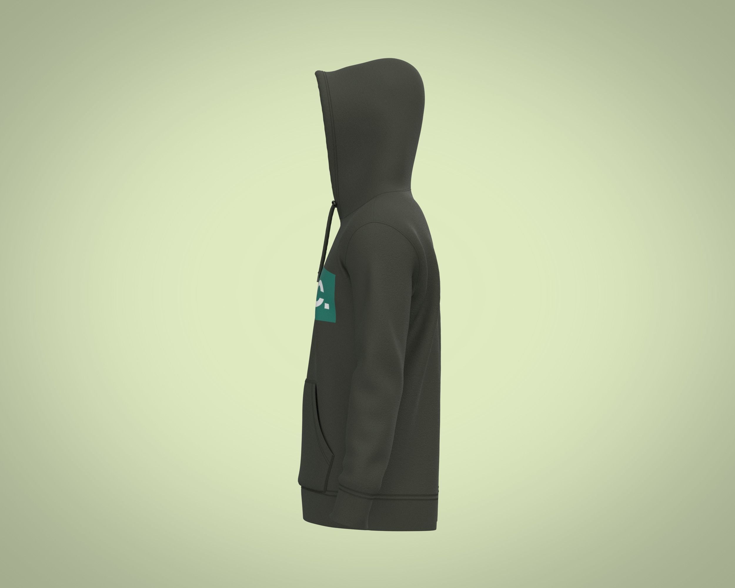 Nike Mens Pullover Fleece Soccer Hoodie 3D model_5