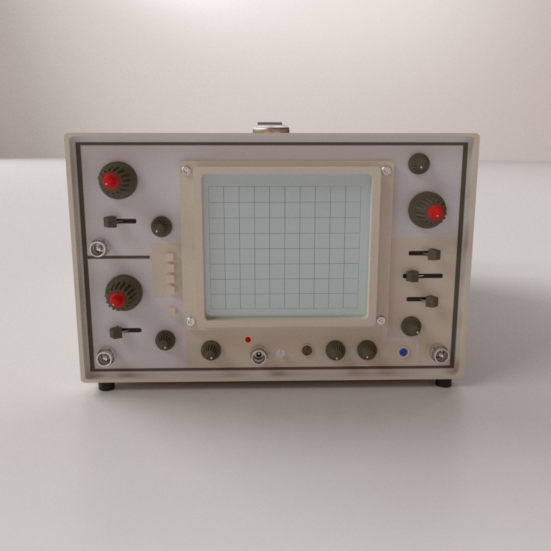 Oscilloscope voltmeter 3D model_2