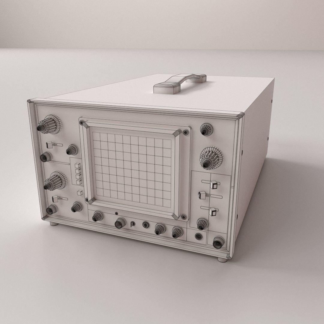 Oscilloscope voltmeter 3D model_4