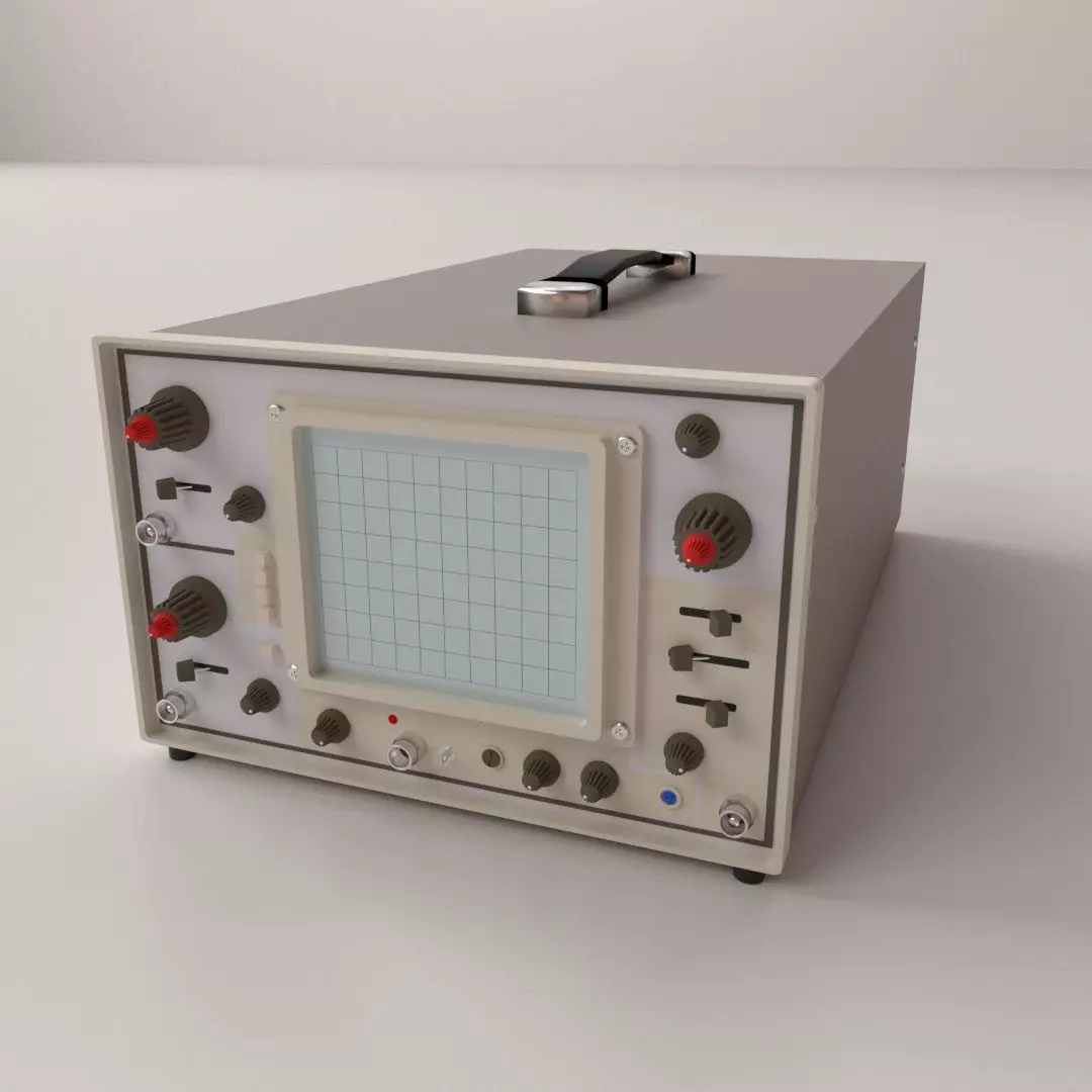 Oscilloscope voltmeter 3D model_0