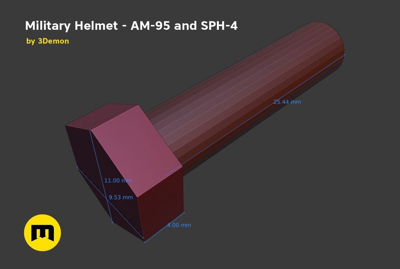 Military helmet AM-95 and SPH-4 3D print model_4
