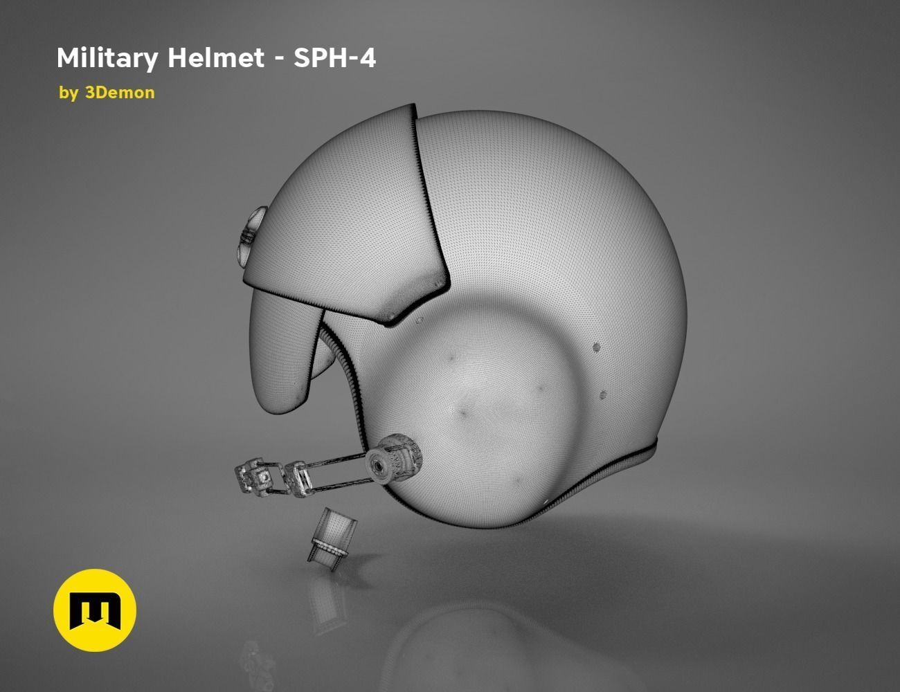 Military helmet AM-95 and SPH-4 3D print model_25