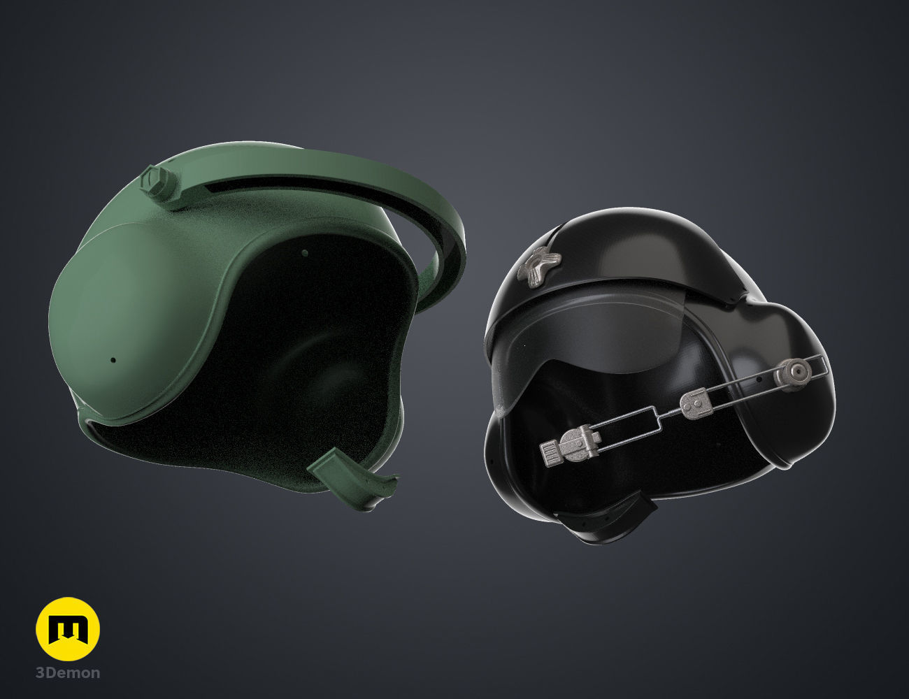 Military helmet AM-95 and SPH-4 3D print model_2