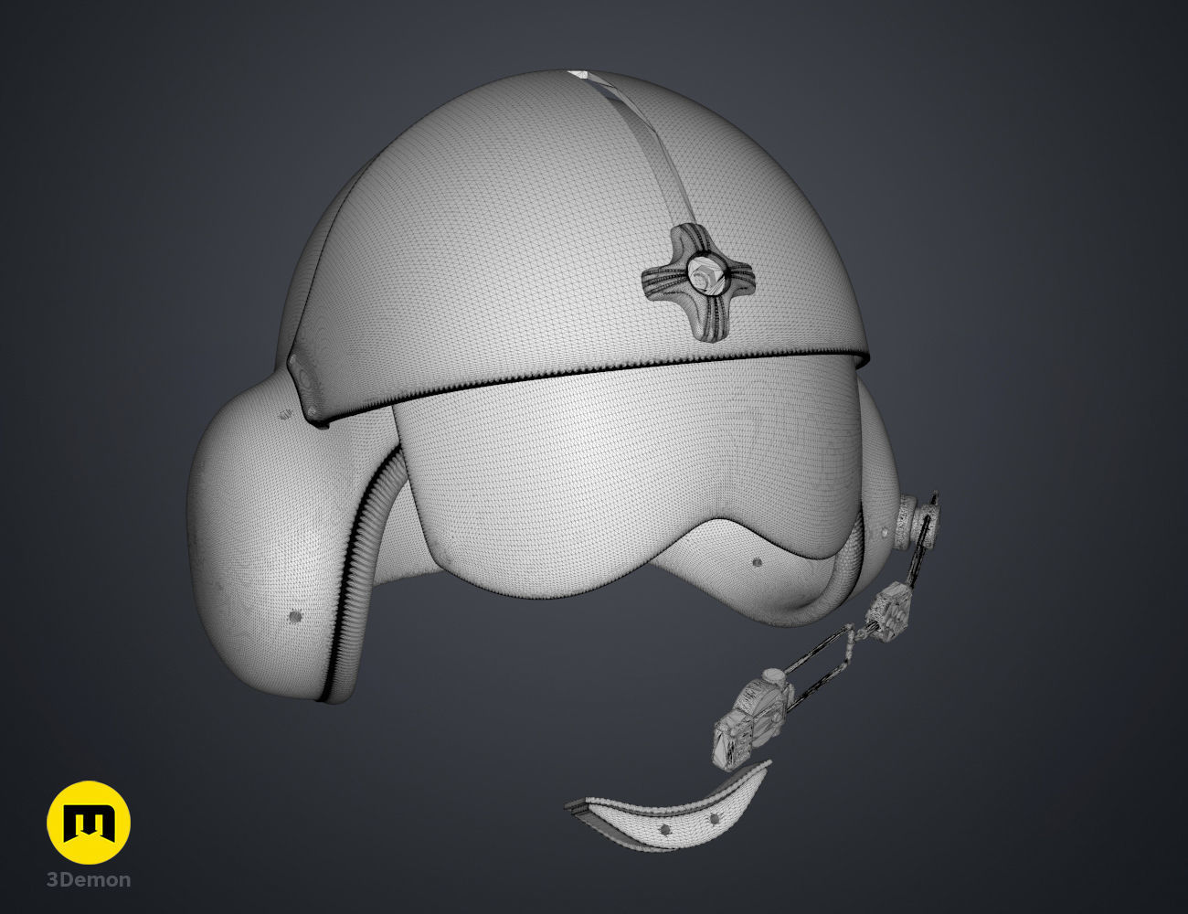 Military helmet AM-95 and SPH-4 3D print model_7