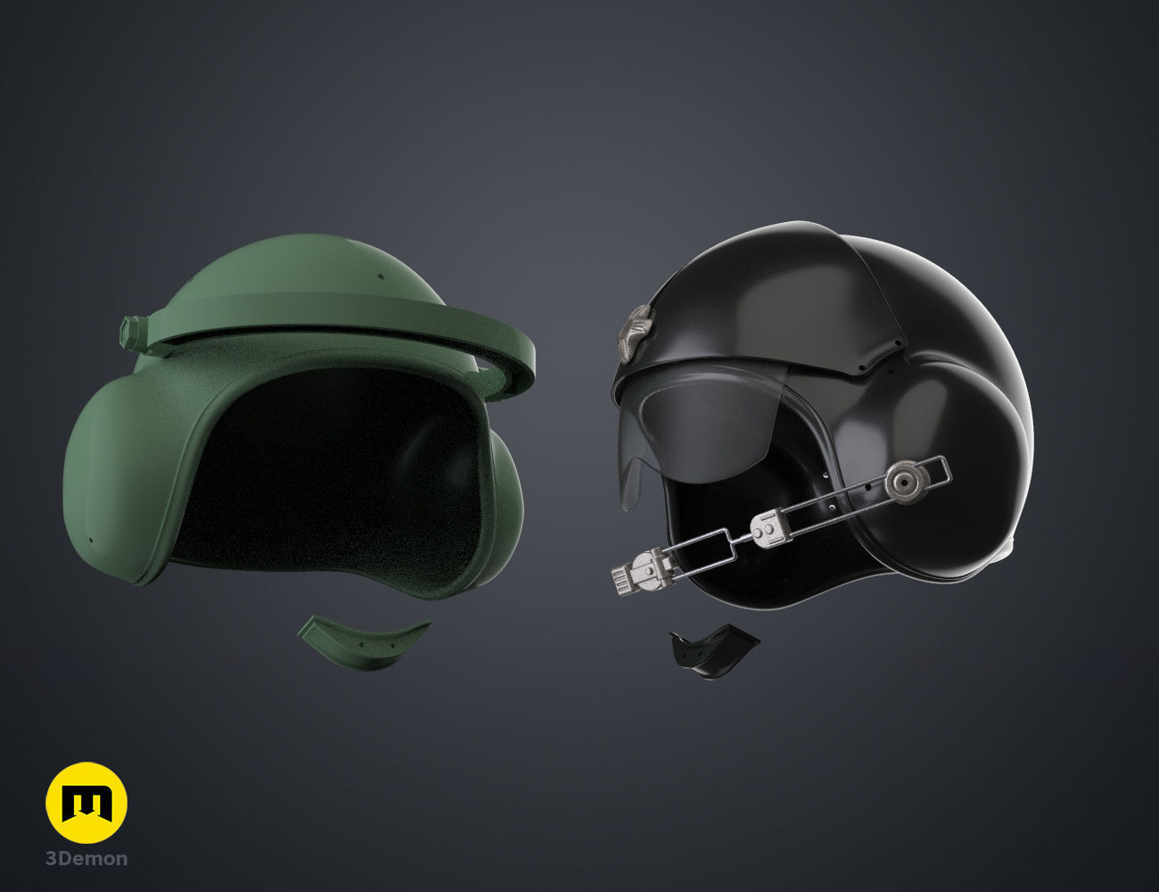 Military helmet AM-95 and SPH-4 3D print model_13