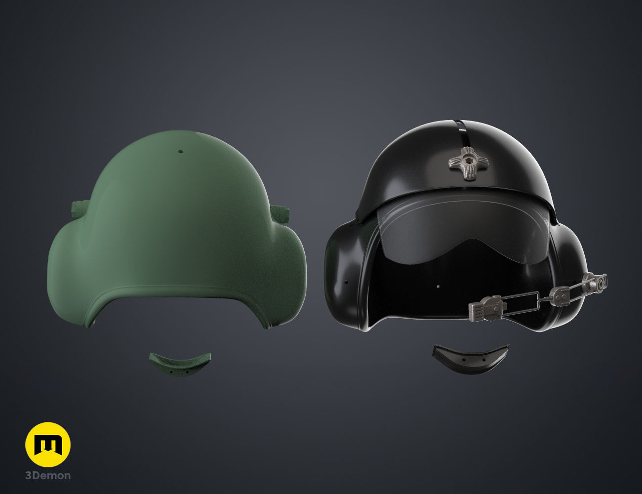Military helmet AM-95 and SPH-4 3D print model_1