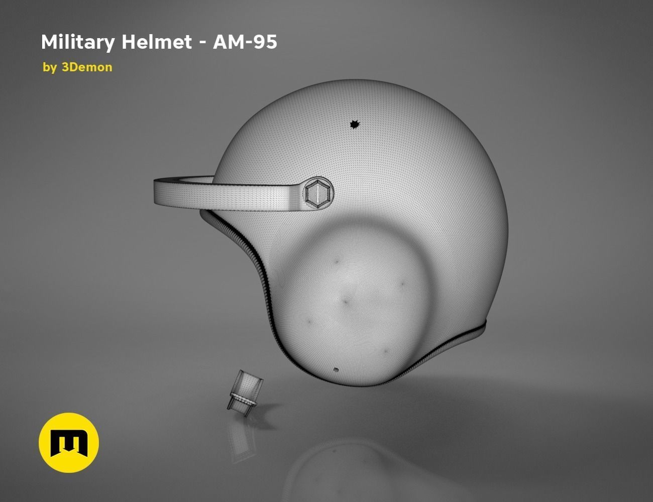Military helmet AM-95 and SPH-4 3D print model_24