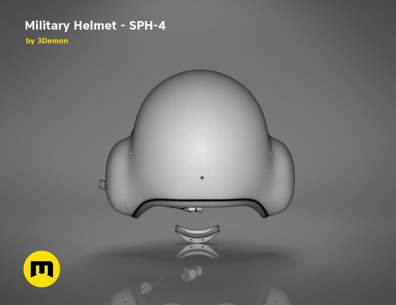 Military helmet AM-95 and SPH-4 3D print model_21