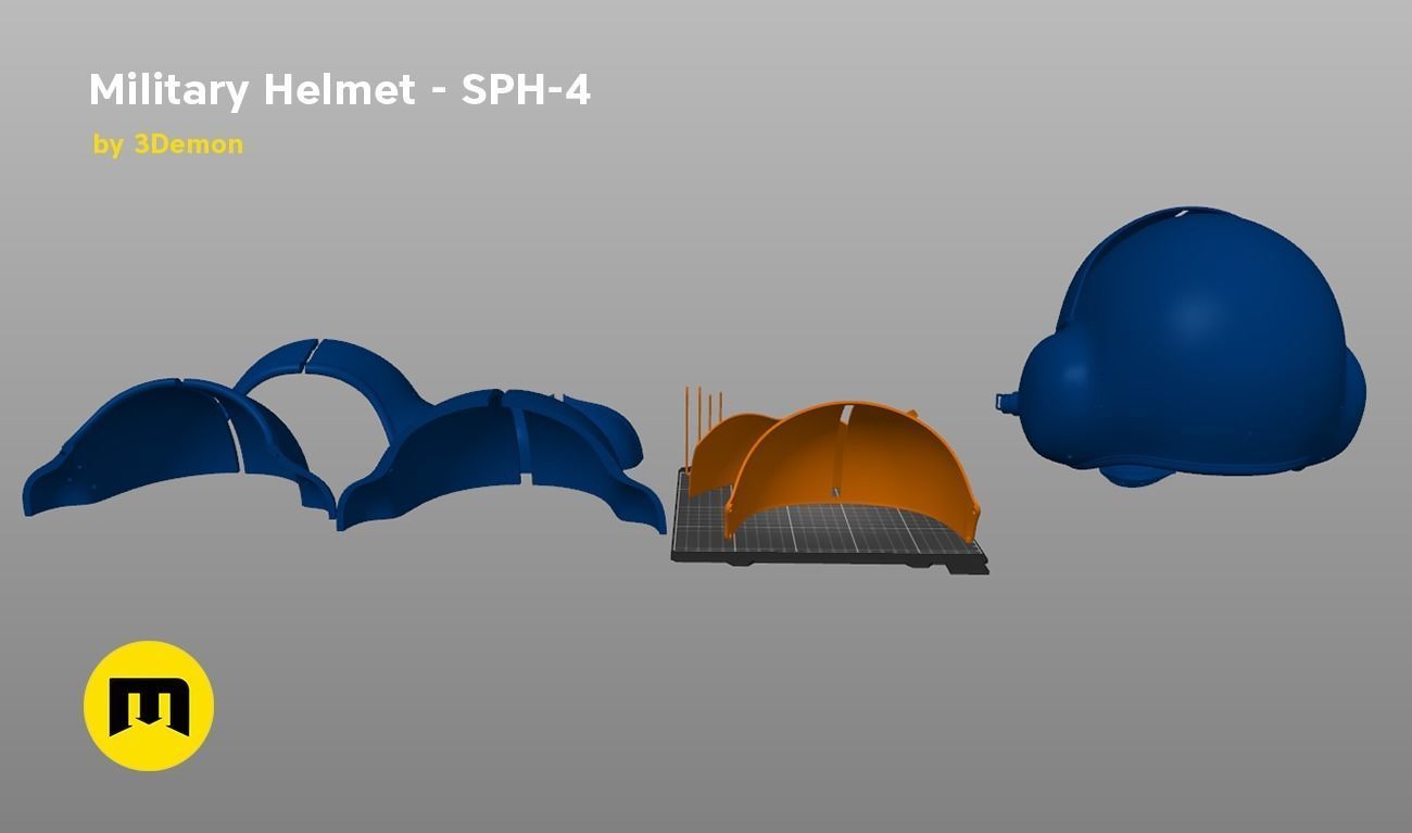 Military helmet AM-95 and SPH-4 3D print model_10