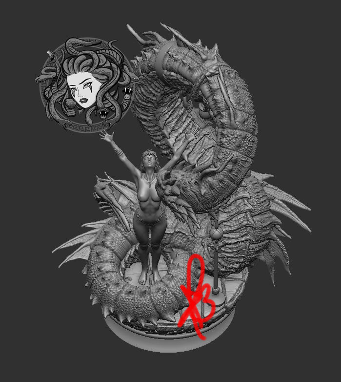 GIRL AND DRAGON BY CREATIVE GEEK MB 3D print model_6