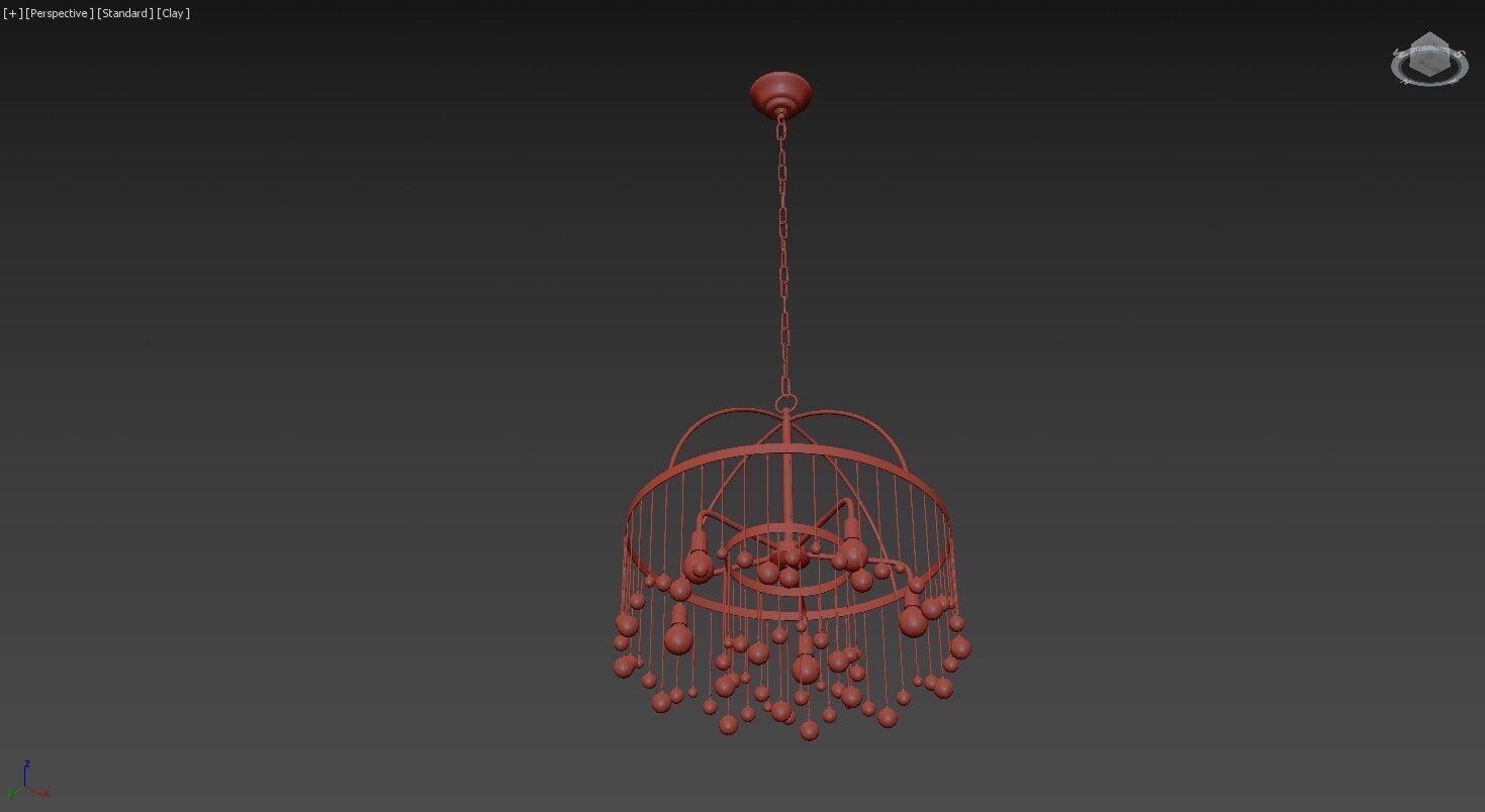 Aubrey Round Chandelier 2 tier 3D model_16