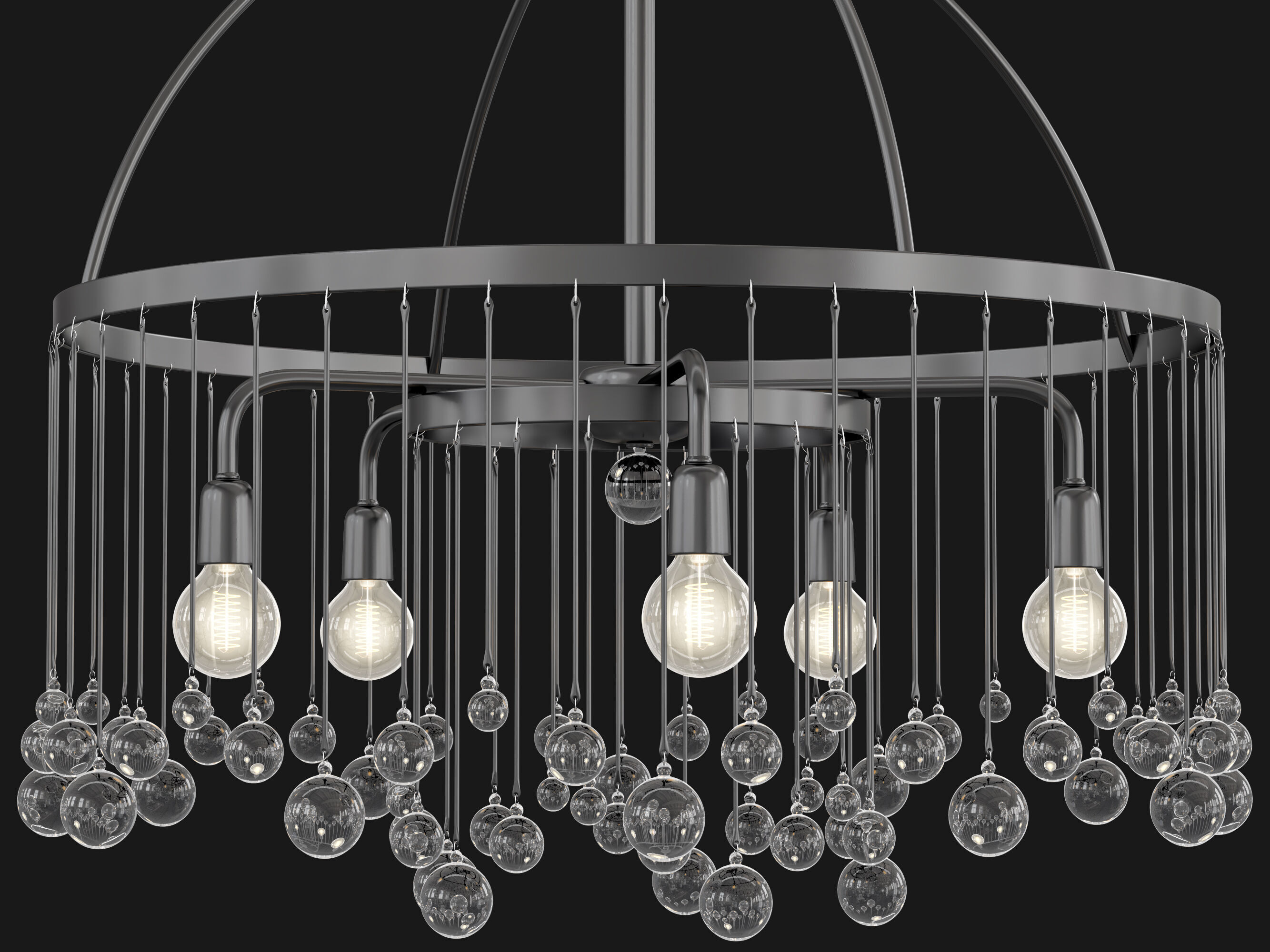 Aubrey Round Chandelier 2 tier 3D model_9