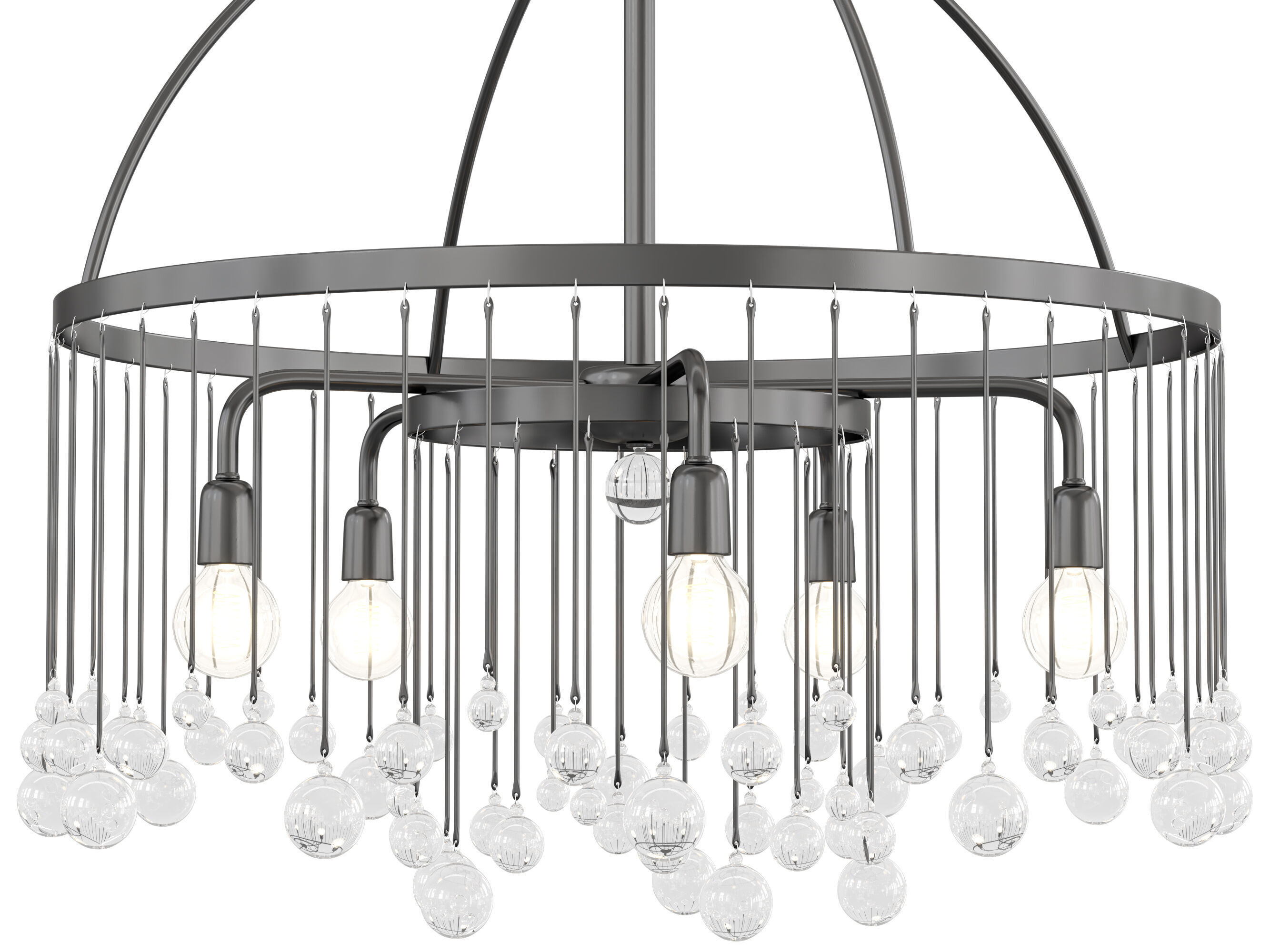 Aubrey Round Chandelier 2 tier 3D model_7