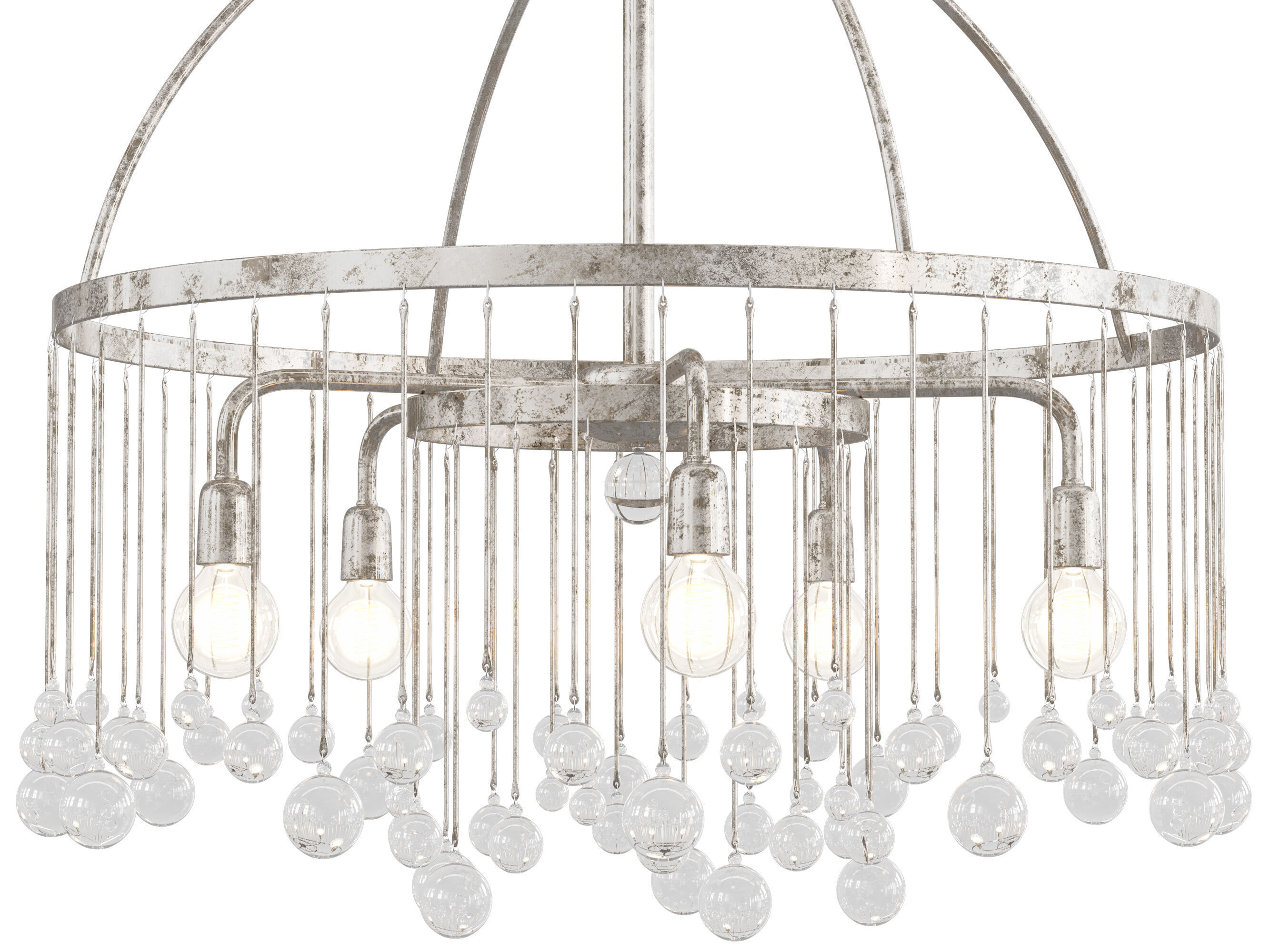 Aubrey Round Chandelier 2 tier 3D model_2