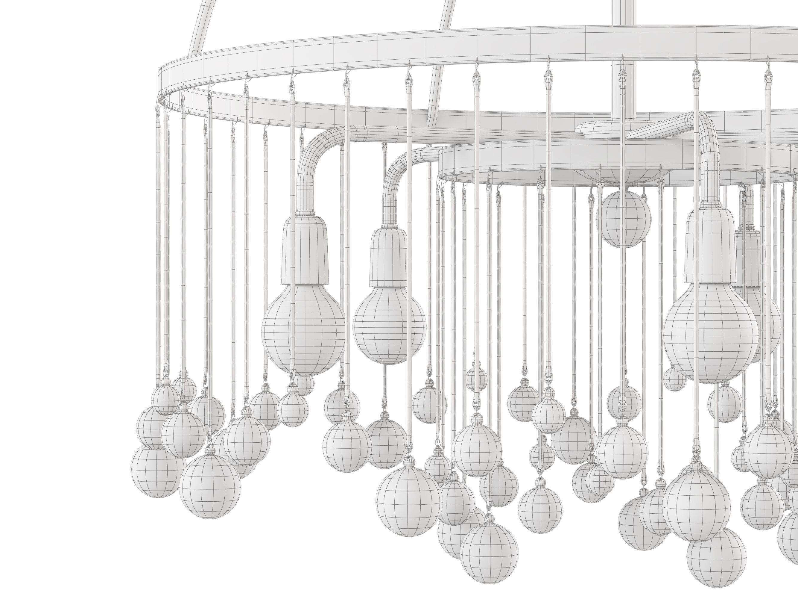 Aubrey Round Chandelier 2 tier 3D model_11