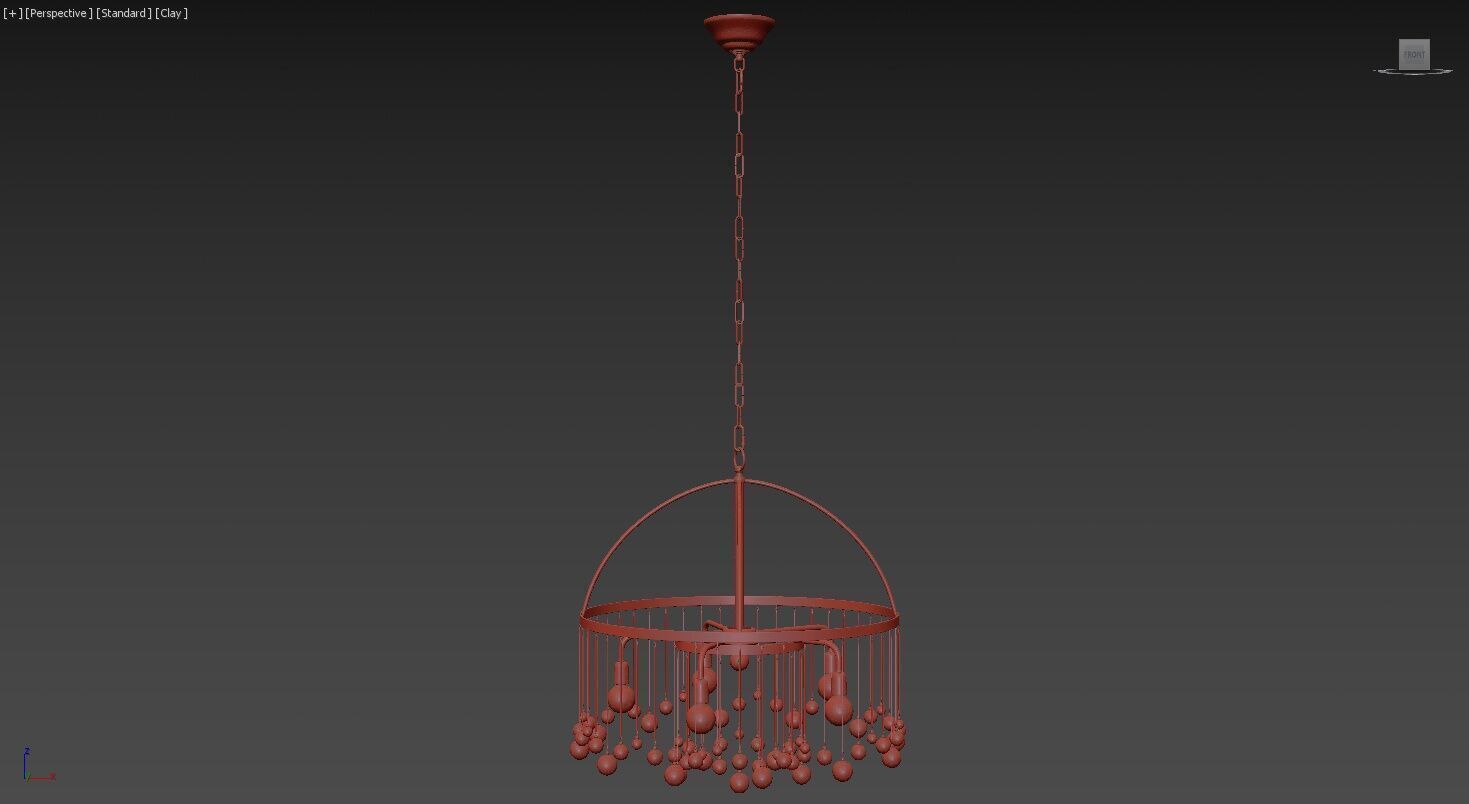Aubrey Round Chandelier 2 tier 3D model_17