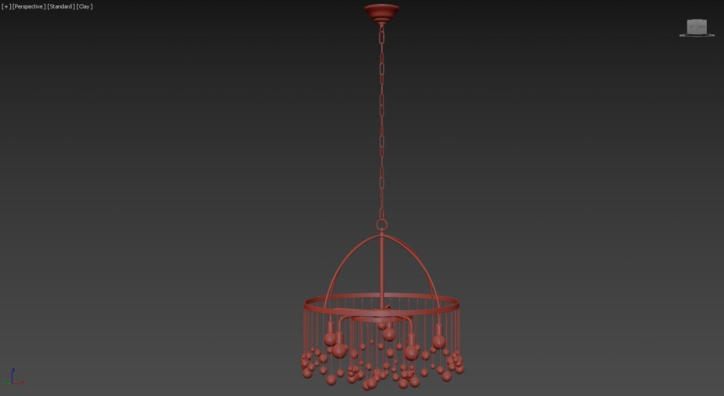 Aubrey Round Chandelier 2 tier 3D model_13