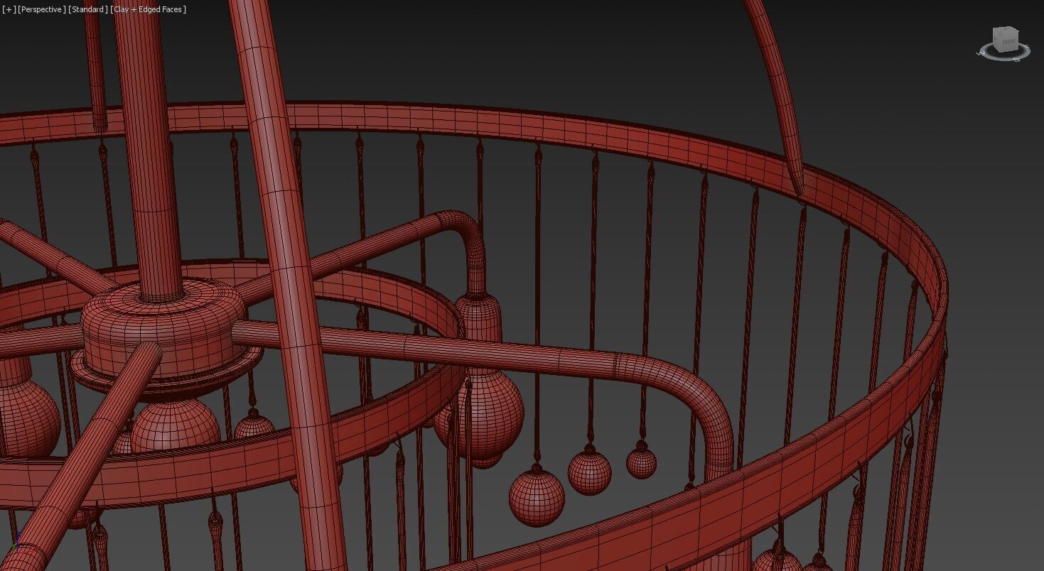 Aubrey Round Chandelier 2 tier 3D model_15