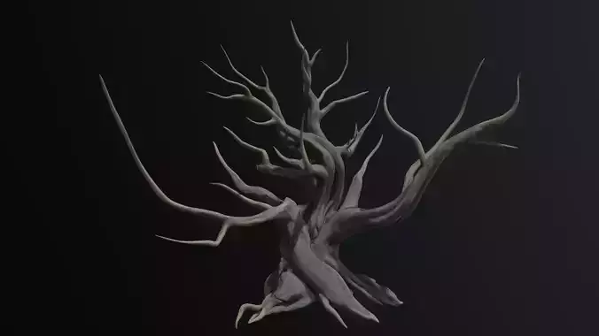 Spooky Tree game-ready model