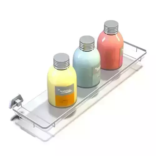 Chrome And Glass Bathroom Shelving
