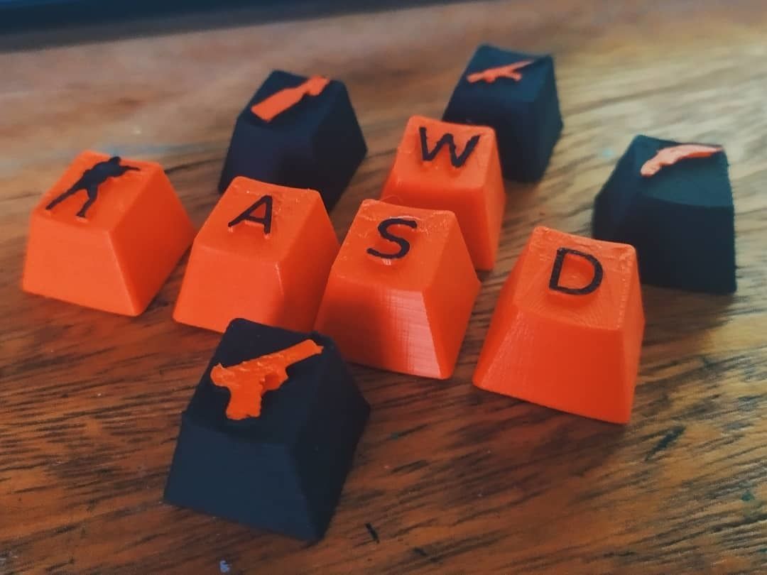 Keycaps from CSGO Counter Strike Global Offensive 3D print model_1