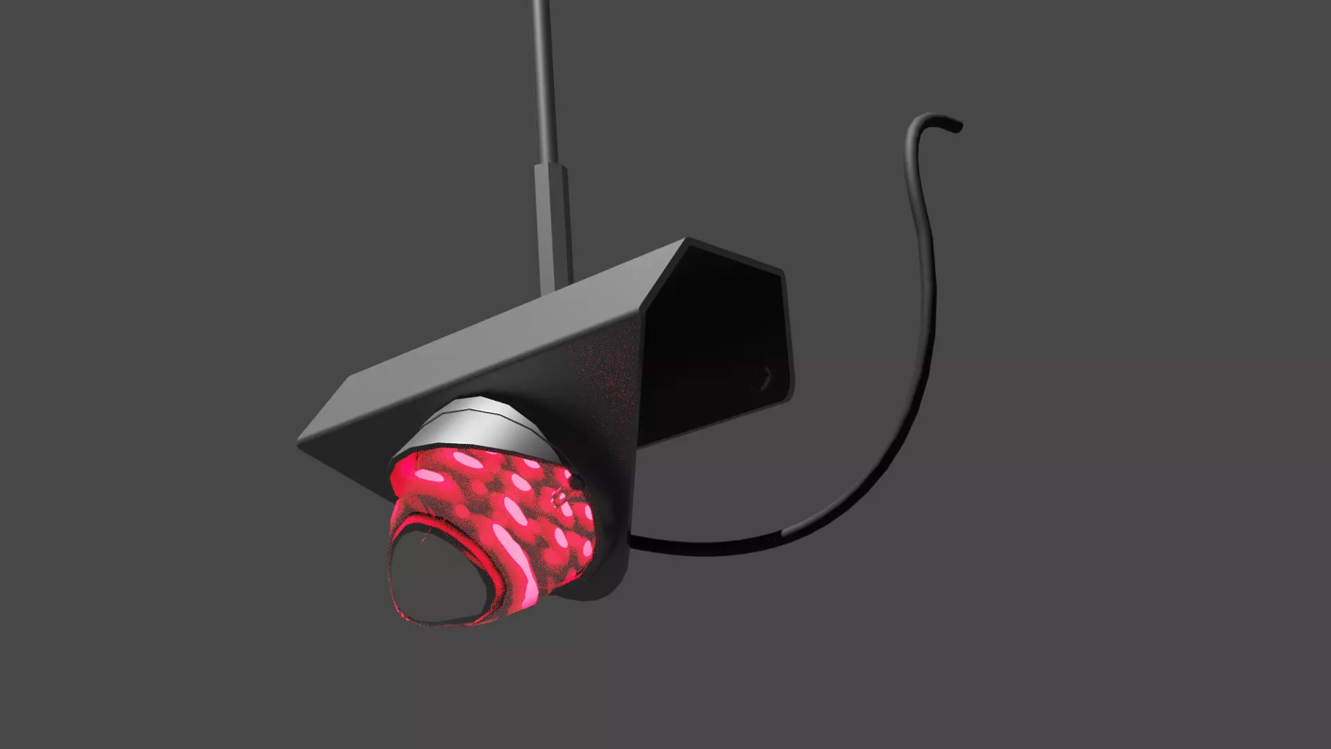 Antenna Bracket with Light 3D model_0