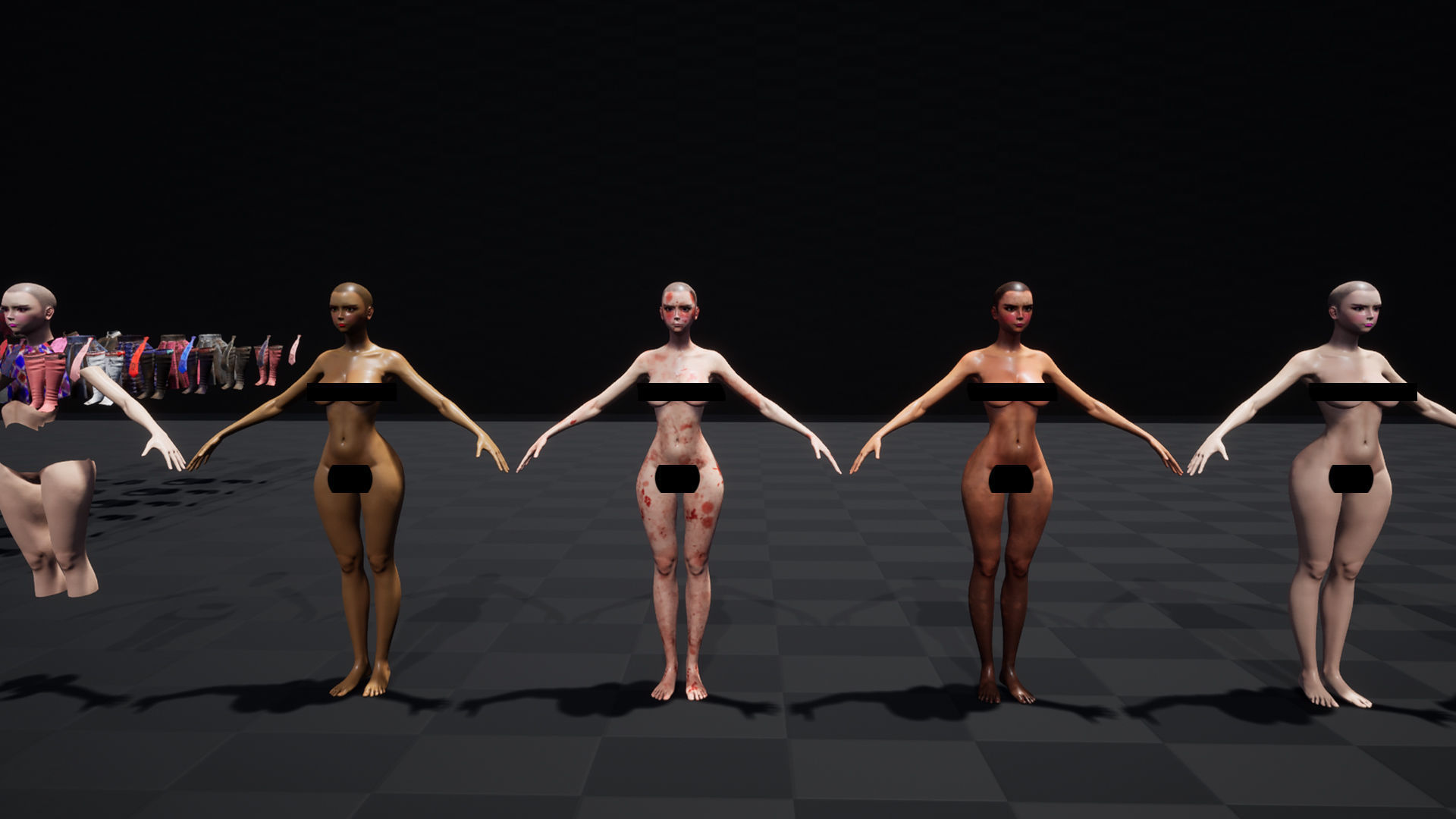 Shcool Girl GAME READY 3D Character Low-poly 3D model_25