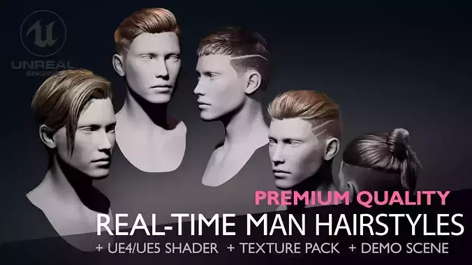 Real-Time Men Hairstyles Pack