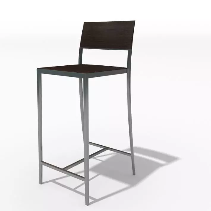 Modern Bar Chair 3D model_0