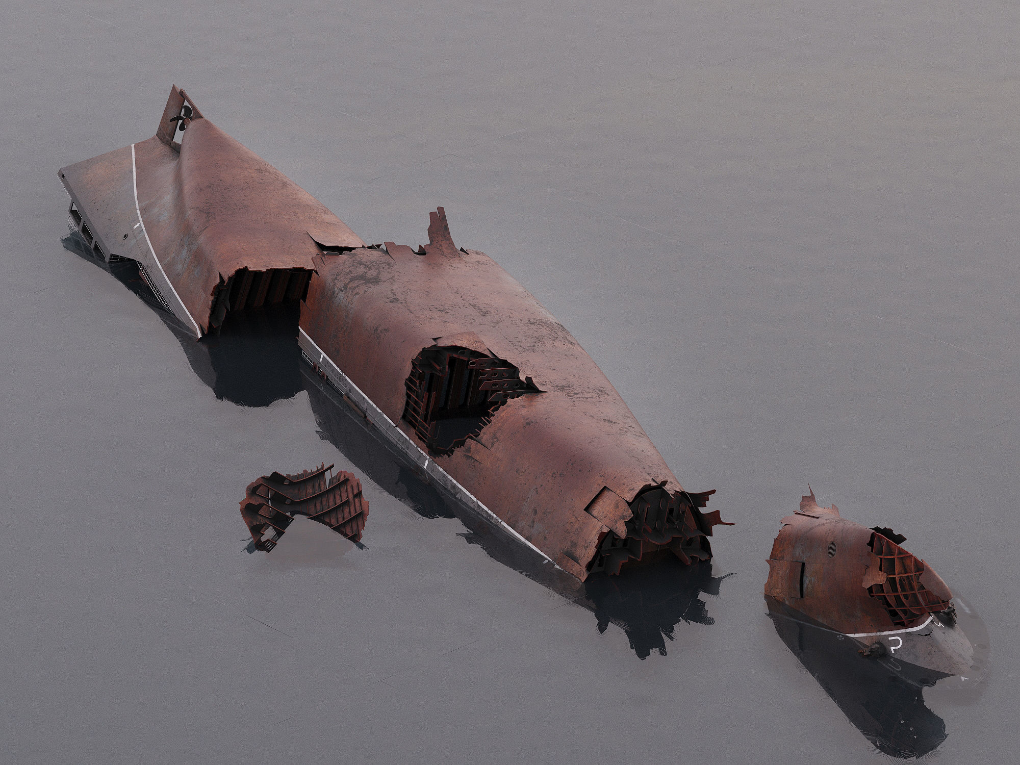 Shipwreck  Container Feeder  3D model_16