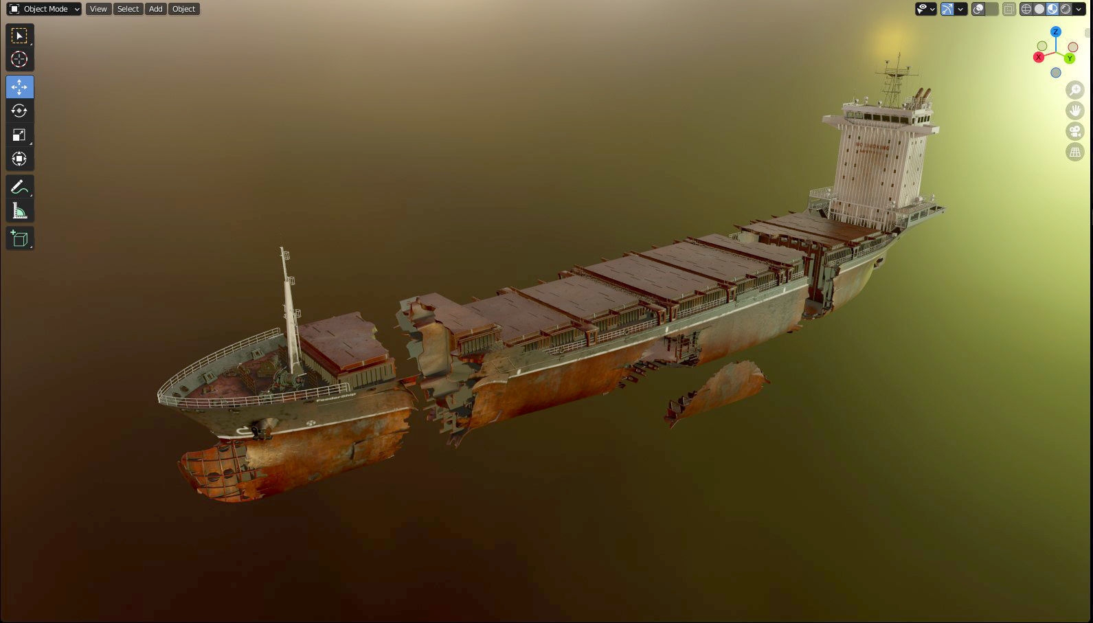 Shipwreck  Container Feeder  3D model_23