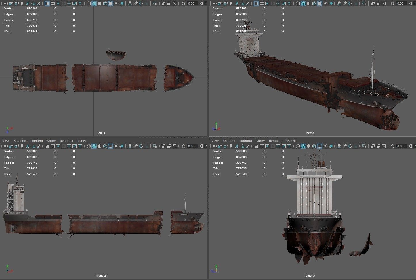 Shipwreck  Container Feeder  3D model_28