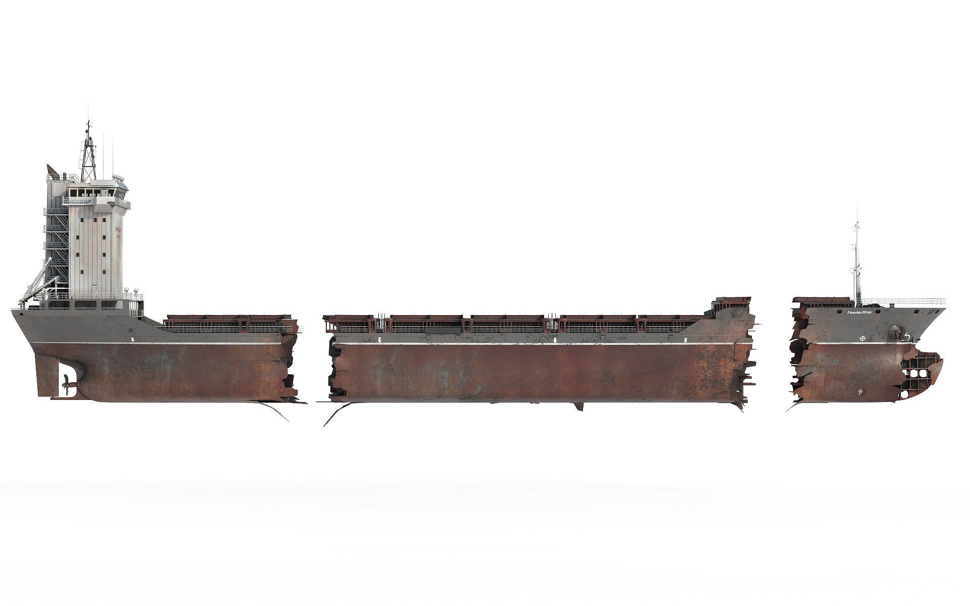 Shipwreck  Container Feeder  3D model_7