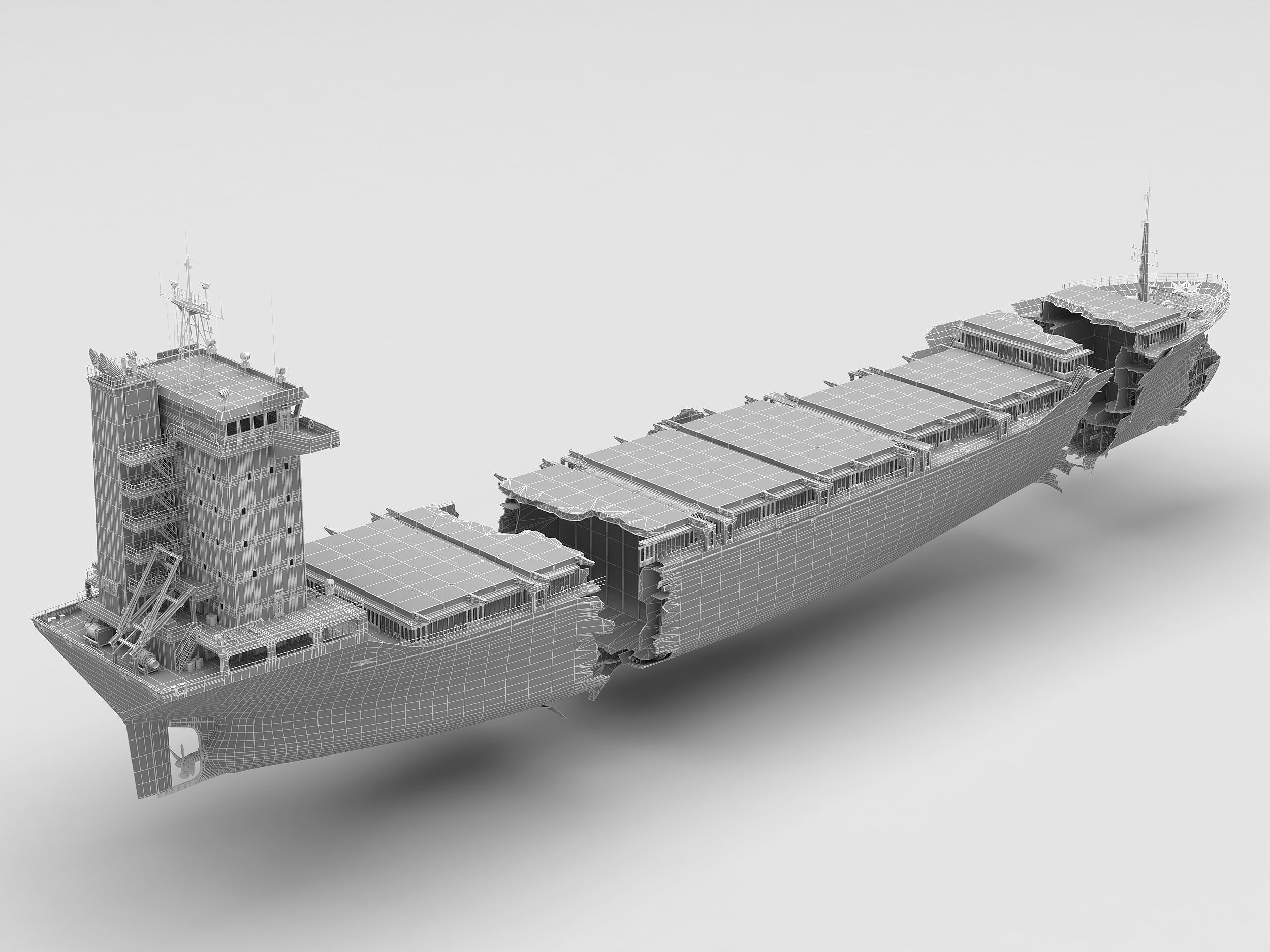 Shipwreck  Container Feeder  3D model_4