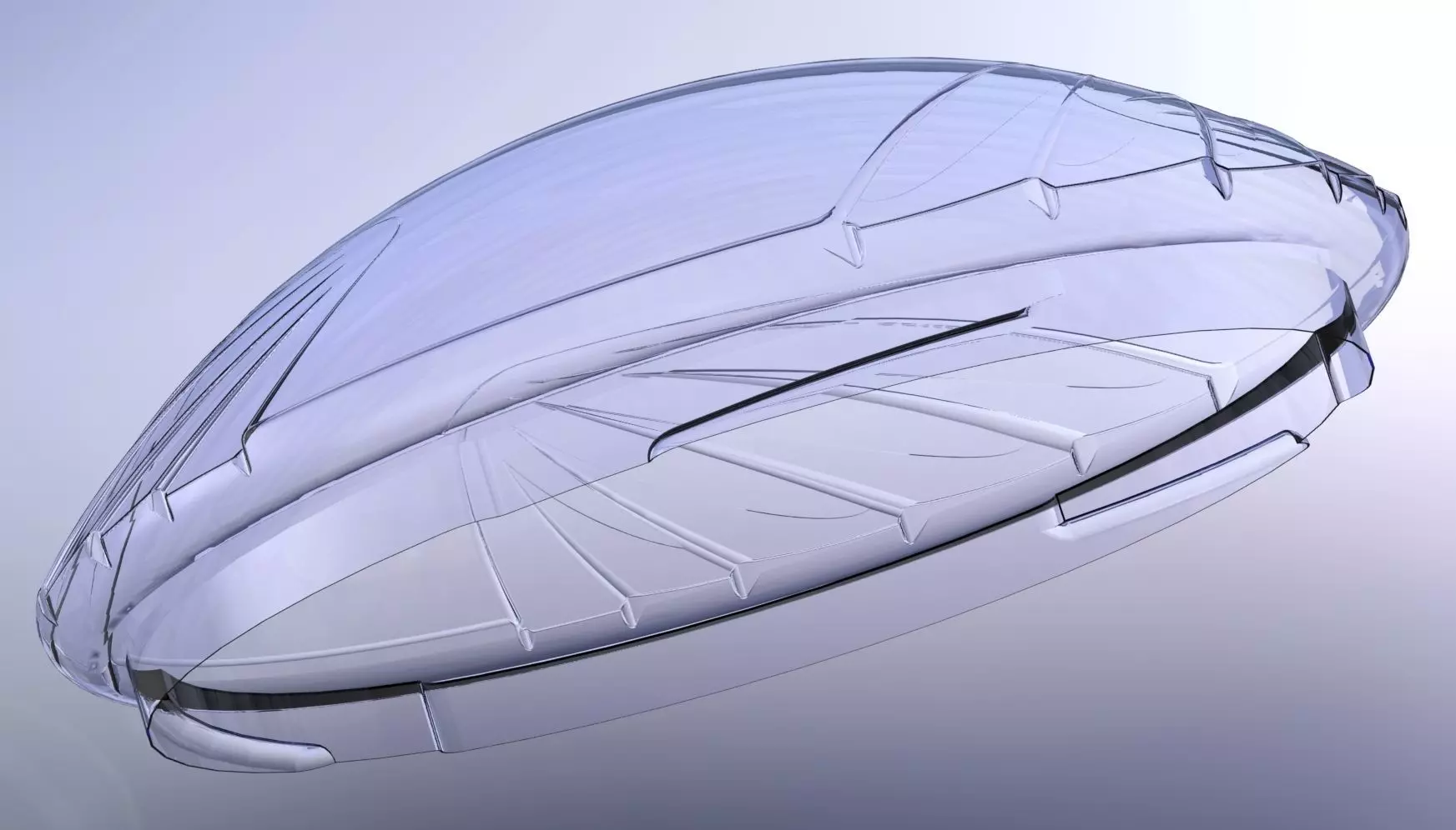 Glass suspended plafond for ceiling 3D model_0