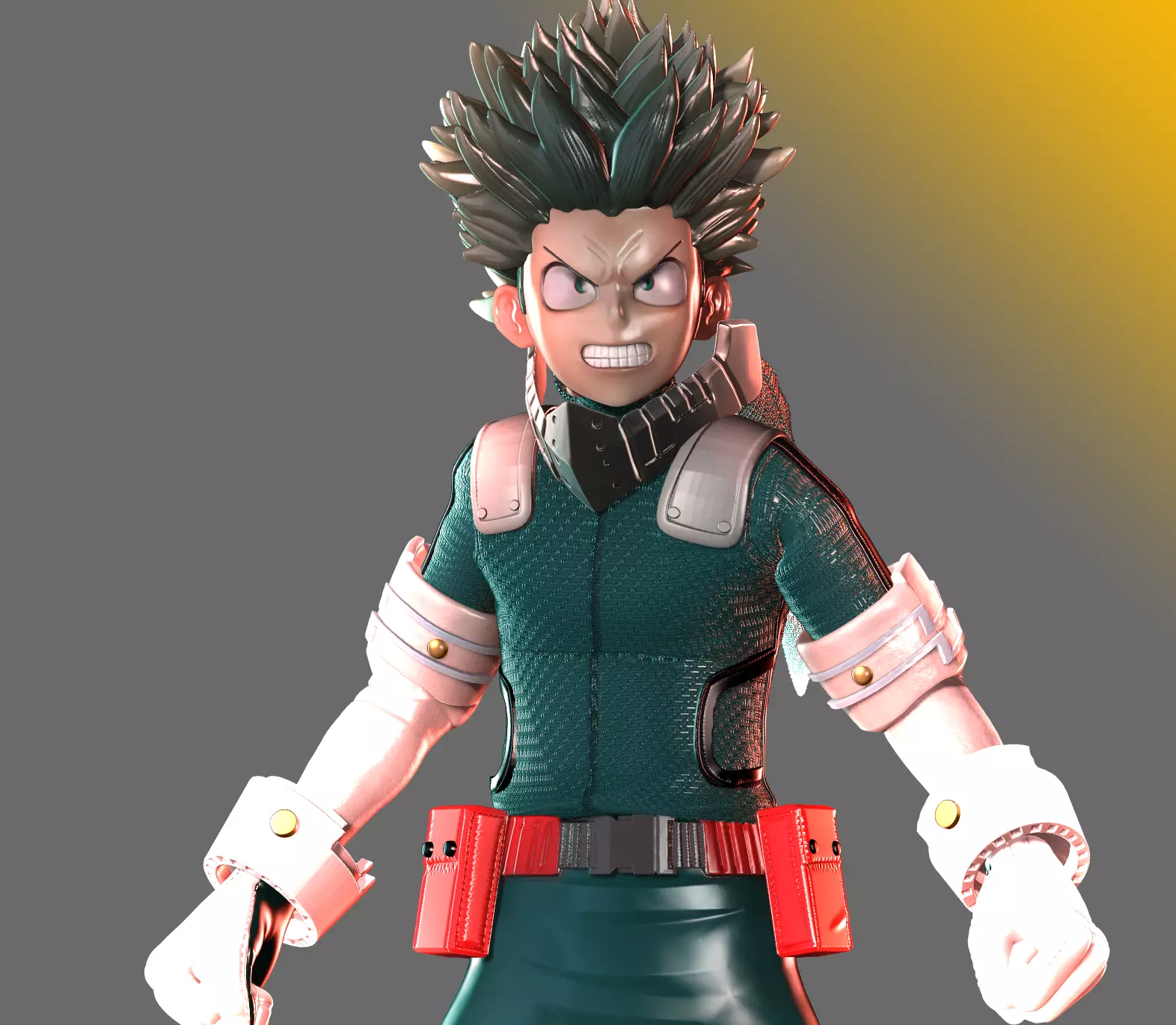 Izuku Midoriya fan art my hero academia 3D print model