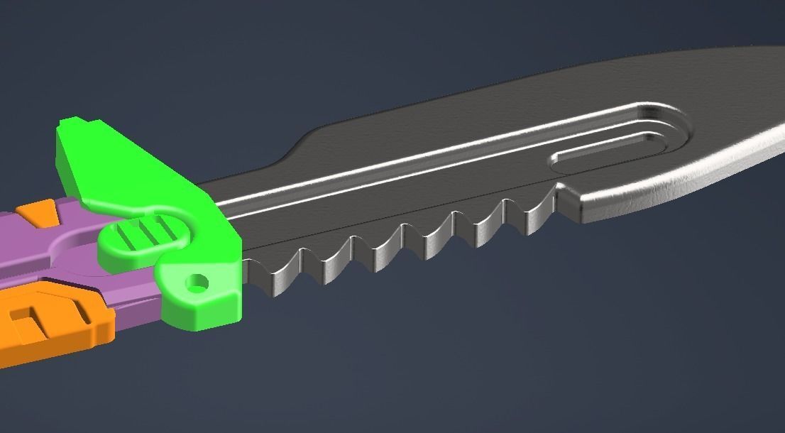 BLASTX VALORANT DAGGER 15 PARTS 3D print model_2