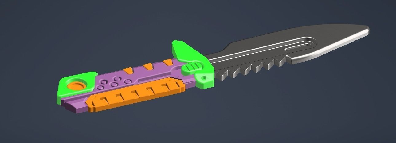 BLASTX VALORANT DAGGER 15 PARTS 3D print model_5