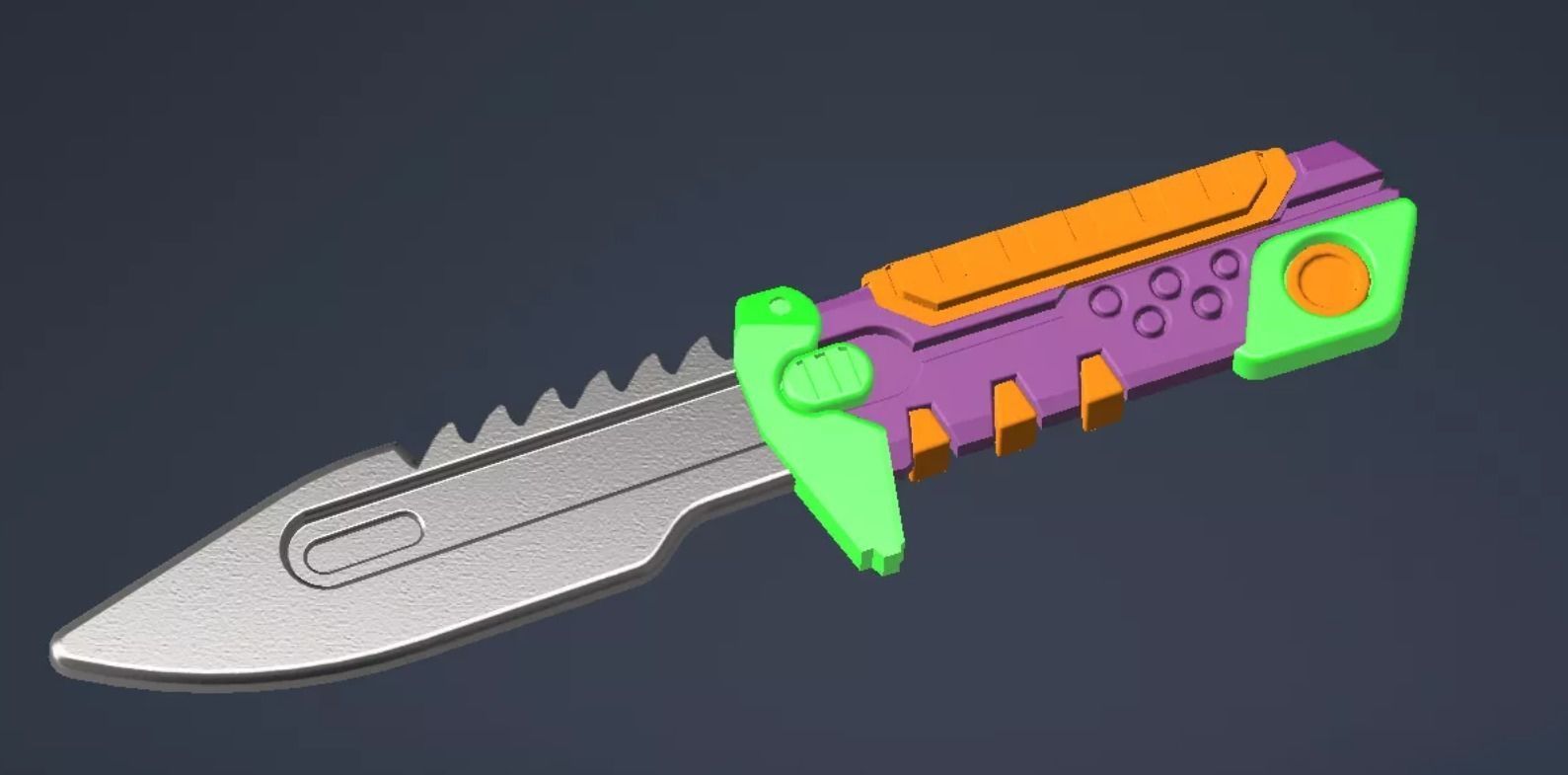 BLASTX VALORANT DAGGER 15 PARTS 3D print model_3